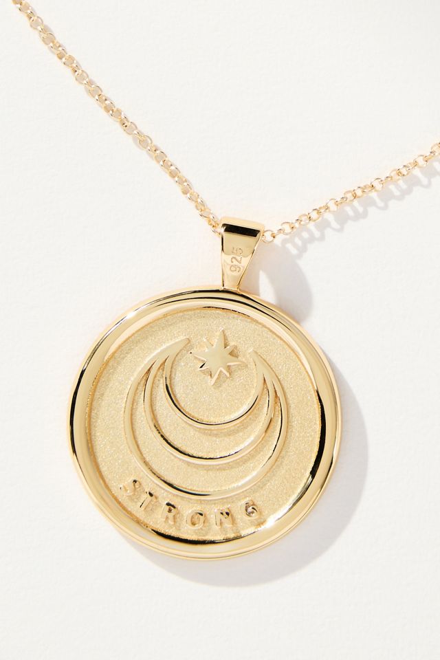 Jane Win Strong Rising Sun Original Pendant Coin Necklace #1
