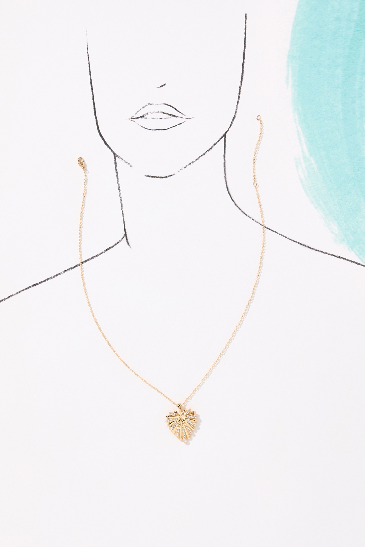 Jane Win Love Petite Embellished Full-Heart Pendant Necklace
