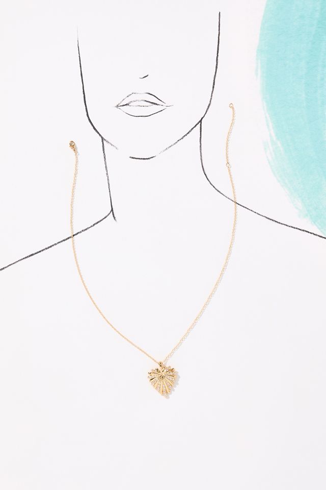 Jane Win Love Petite Embellished Full-Heart Pendant Necklace