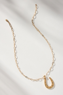 Jane Win Lucky Starry Horseshoe Pendant Necklace