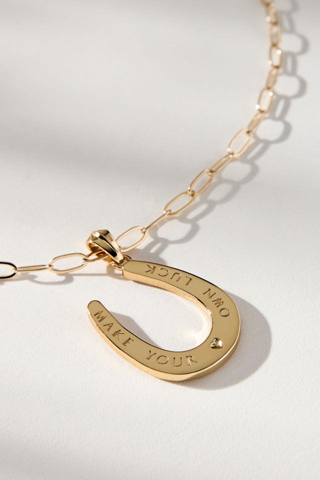 Jane Win Lucky Starry Horseshoe Pendant Necklace #1