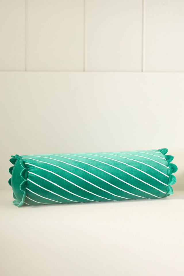 Cotton Velvet Striped Pillow #5
