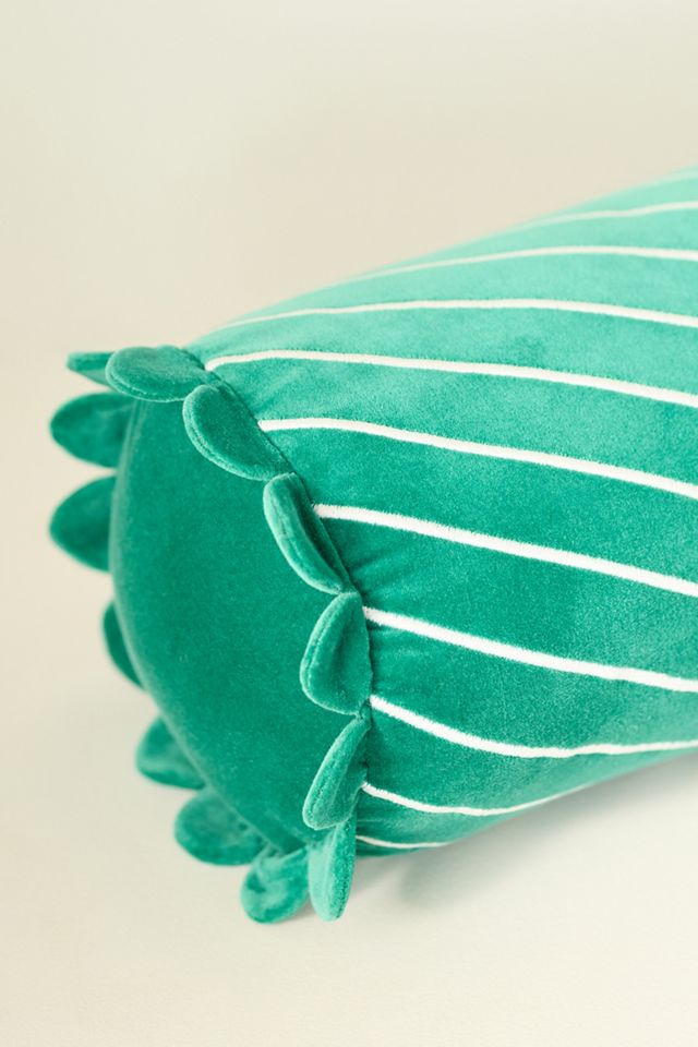 Cotton Velvet Striped Pillow #6