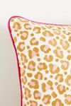 Ruthie Cotton Embroidered Leopard Pillow