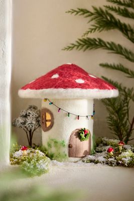 Mushroom House Felt Scene