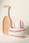 Baseball Bowl & Bat Platter Porcelain Serving Set