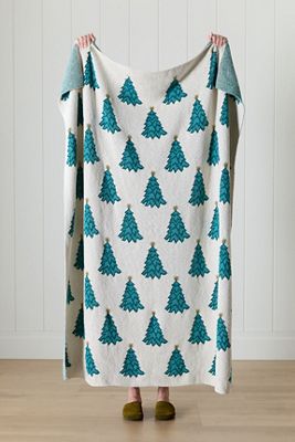 New York City Ballet Cotton Knit Icon Throw Blanket