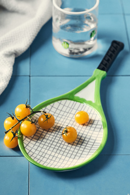 Tennis Racquet Porcelain Serving Platter
