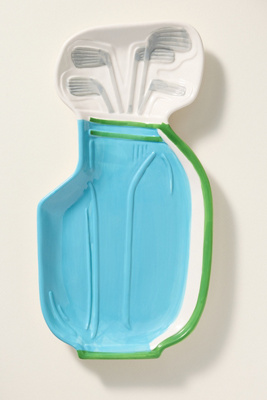 Golf Bag Porcelain Serving Platter