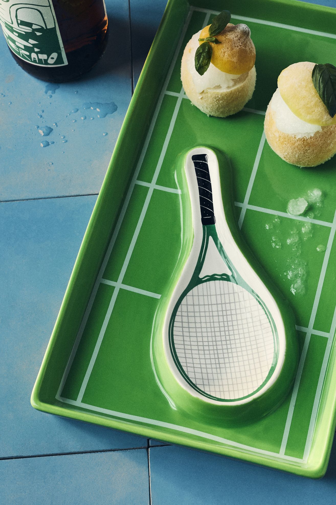 Tennis Court Chip & Dip Serving Platter - Tennis, One Size
