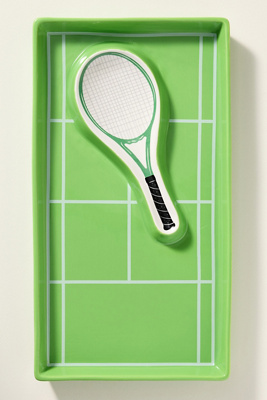 Anthropologie Tennis Court Chip & Dip Serving Platter
