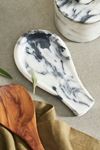 Smoky White Marble Spoon Rest