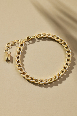 Nickho Rey Anastasia Crystal Chain Bracelet In Gold