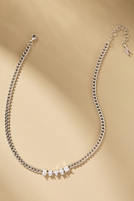 Nickho Rey Carrie Crystal Link Necklace In Metallic