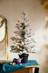 Faux Twinkling Pre-Lit Snowy Norway Spruce, Mini
