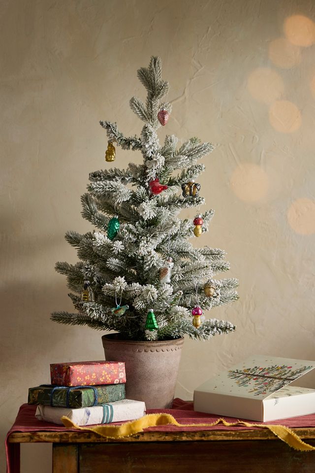Faux Twinkling Pre-Lit Snowy Norway Spruce, Mini #4