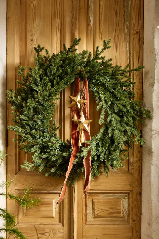 Faux Pre-Lit Norway Spruce Wreath #2