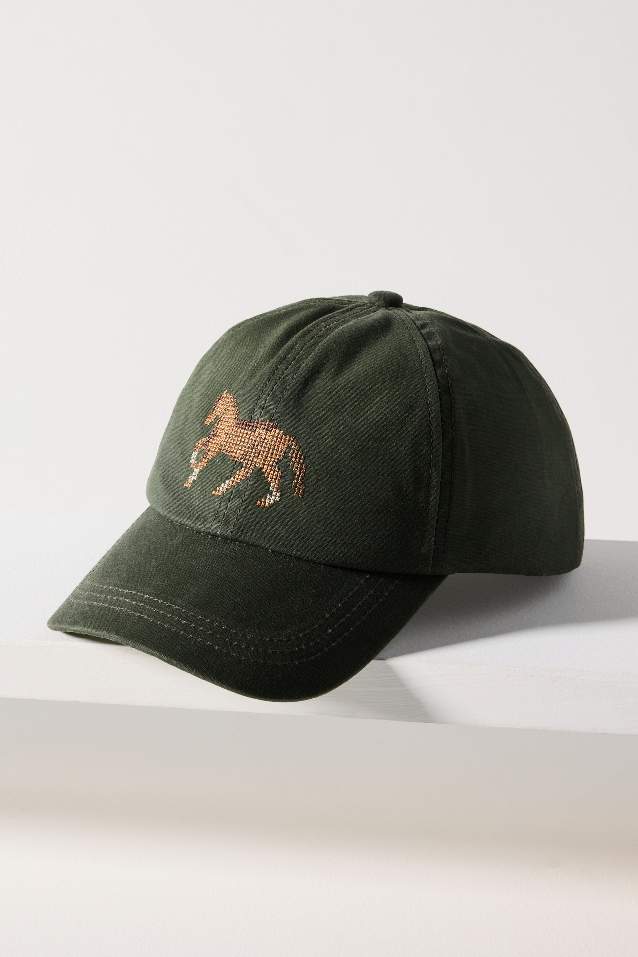 Needlepoint Icon Waxed Canvas Baseball Cap