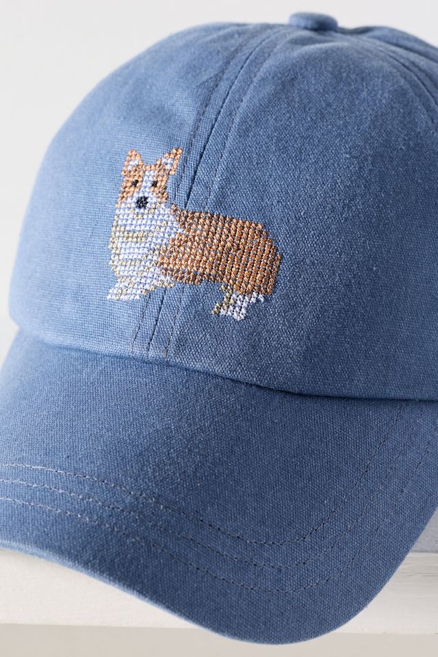 Needlepoint Icon Waxed Canvas Baseball Cap #3