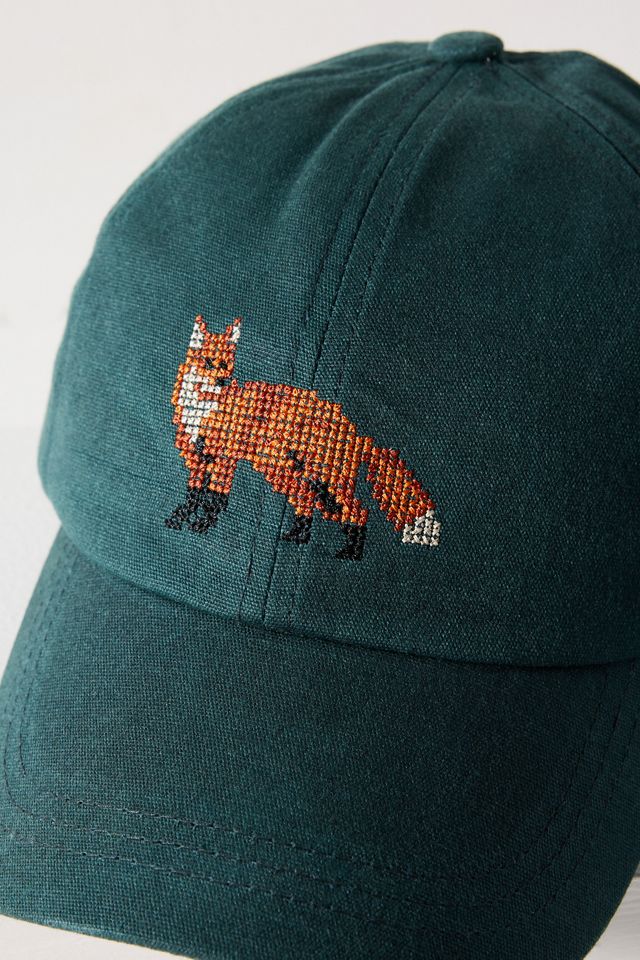 Needlepoint Icon Waxed Canvas Baseball Cap