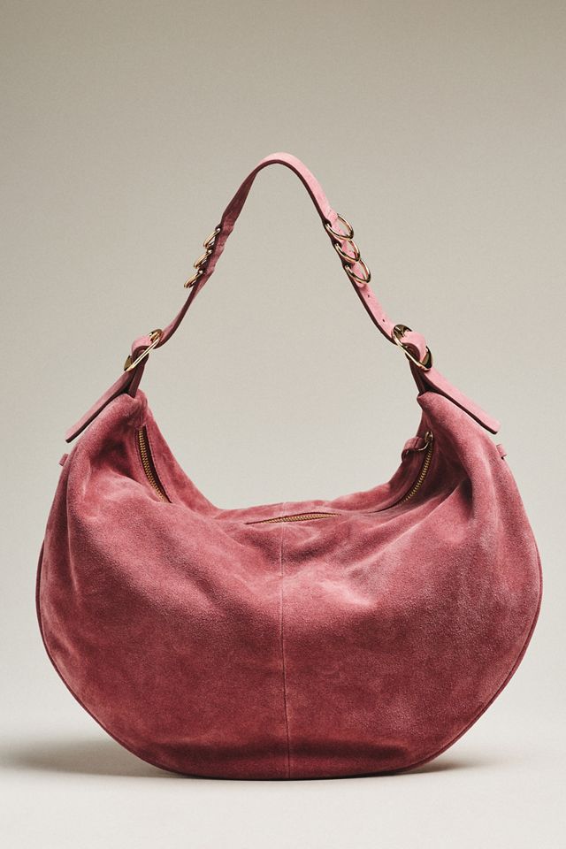 Belted Suede Hobo Bag #1