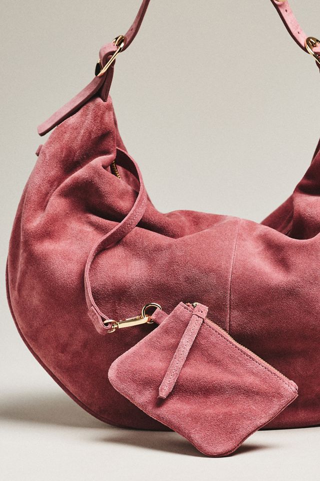 Belted Suede Hobo Bag #2