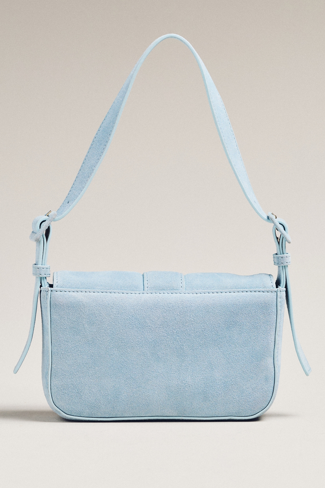 Buckle Suede Shoulder Bag