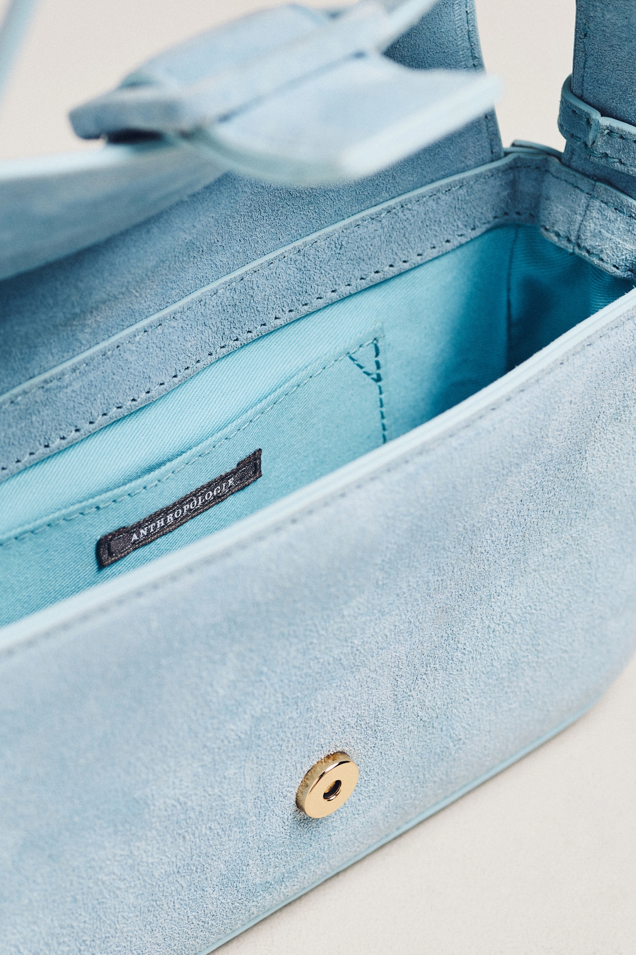 Buckle Suede Shoulder Bag