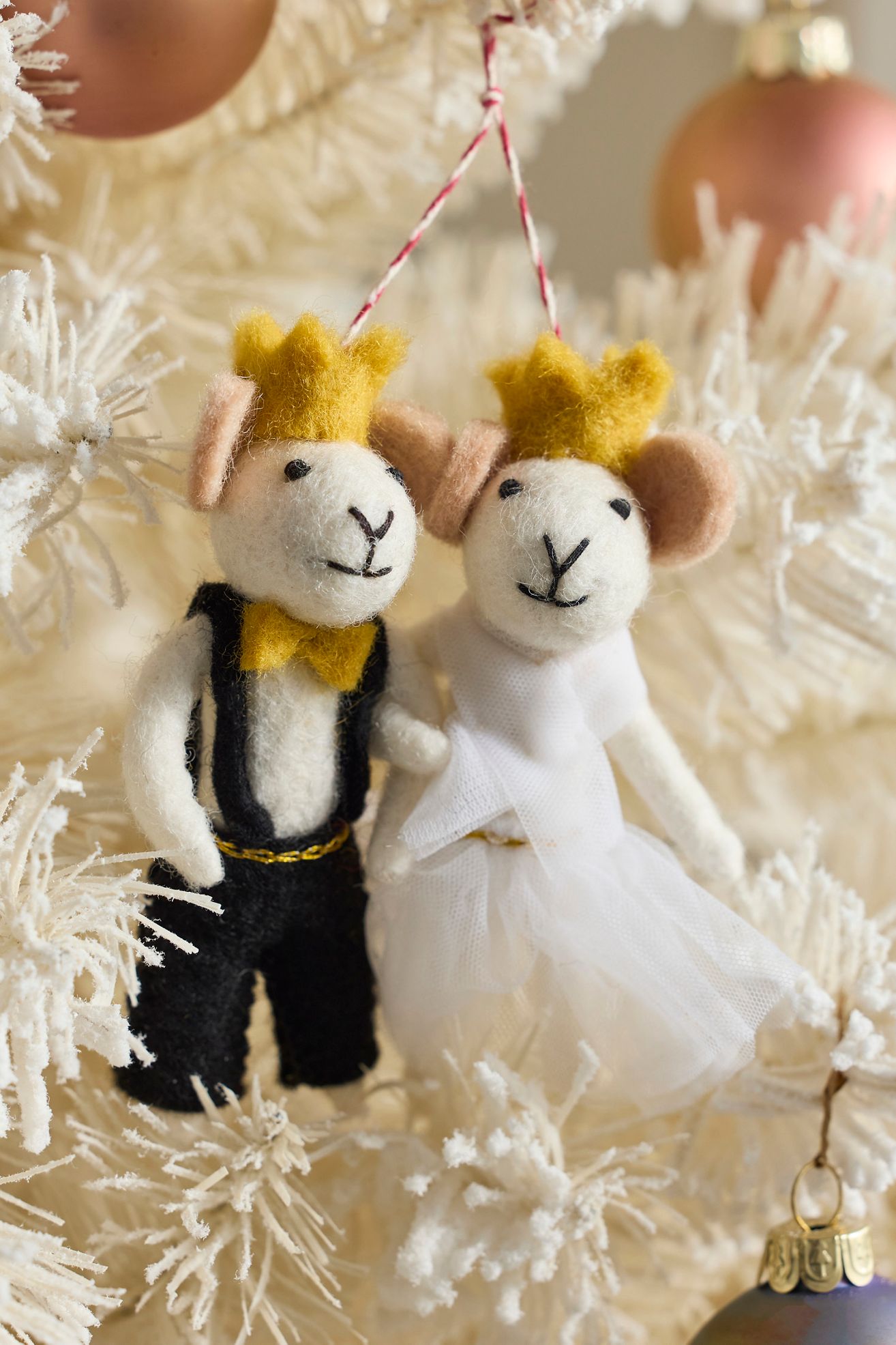 Just Married Mice Felt Critters, Set of 2 - Multi, Standard, One Size