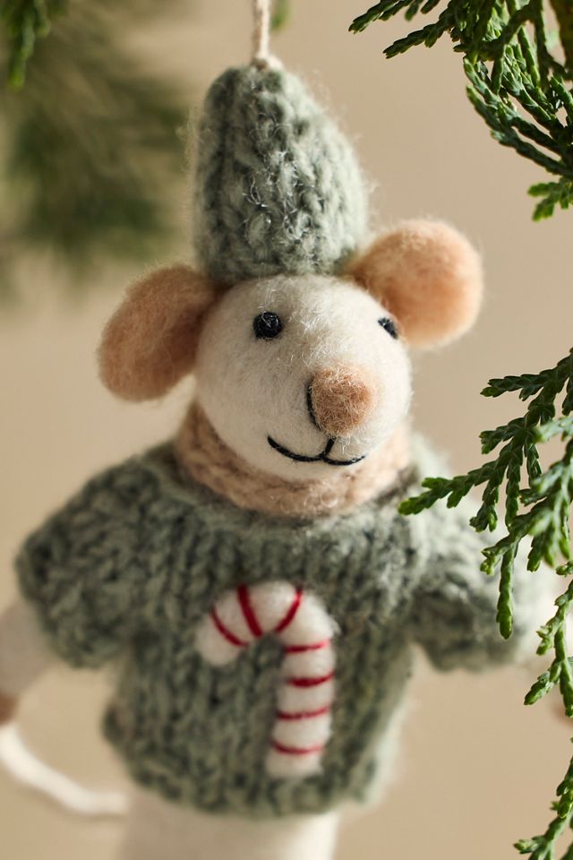 Holiday Icon Mice Felt Critter Ornaments, Set of 4 #1