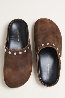 By Anthropologie Studded Clogs In Brown