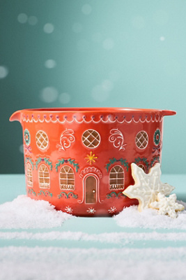 Anthropologie Ginger Mixing Bowl In Orange