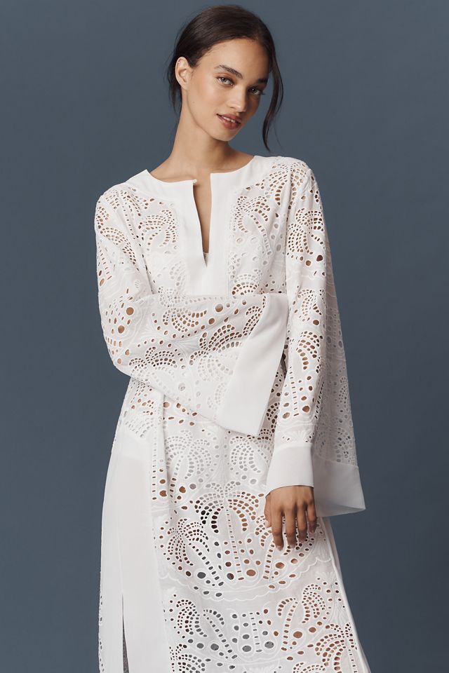Miss June Amara Long-Sleeve Eyelet Kaftan #3