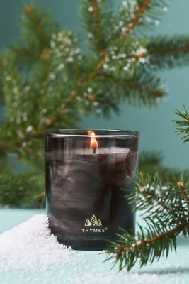 Thymes Noir Woods Boxed Glass Candle