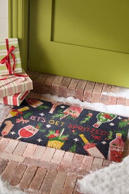 Let's Get Spritzed Coir Printed Doormat