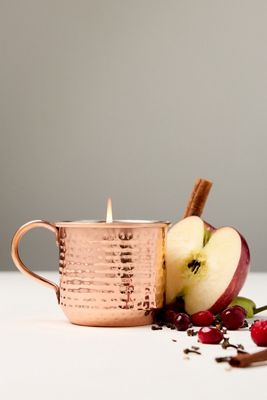 Thymes Simmered Cider Copper Mug Candle