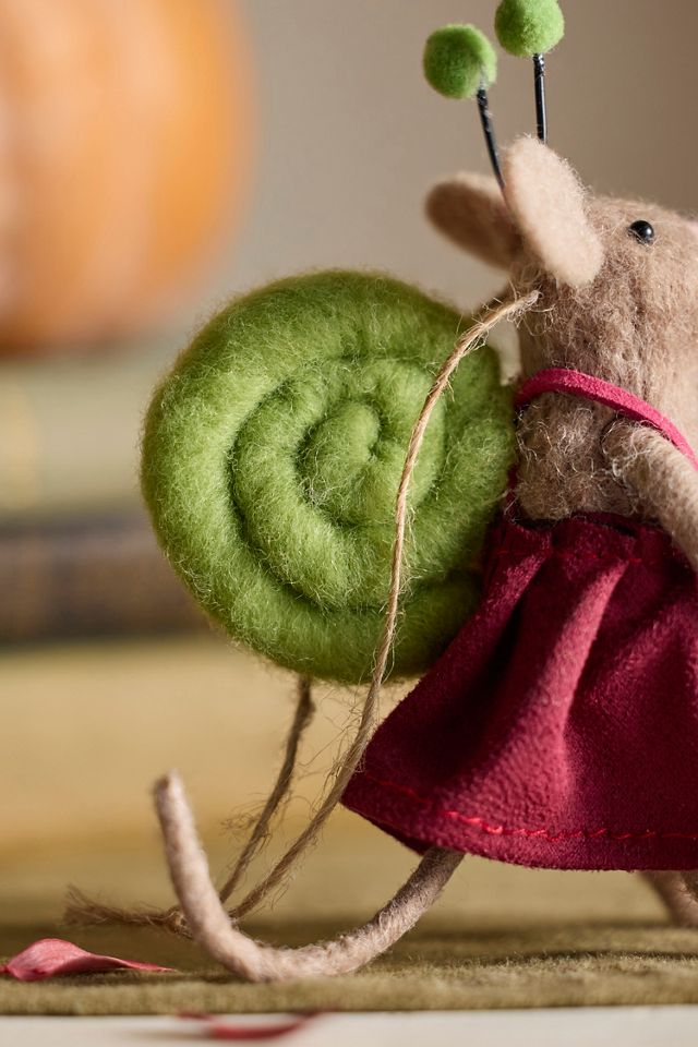 Snail Backpack Mouse Felt Critter #1