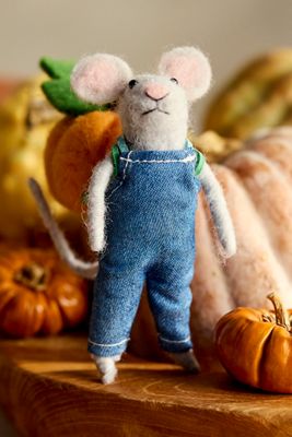 Pumpkin Backpack Mouse Felt Critter