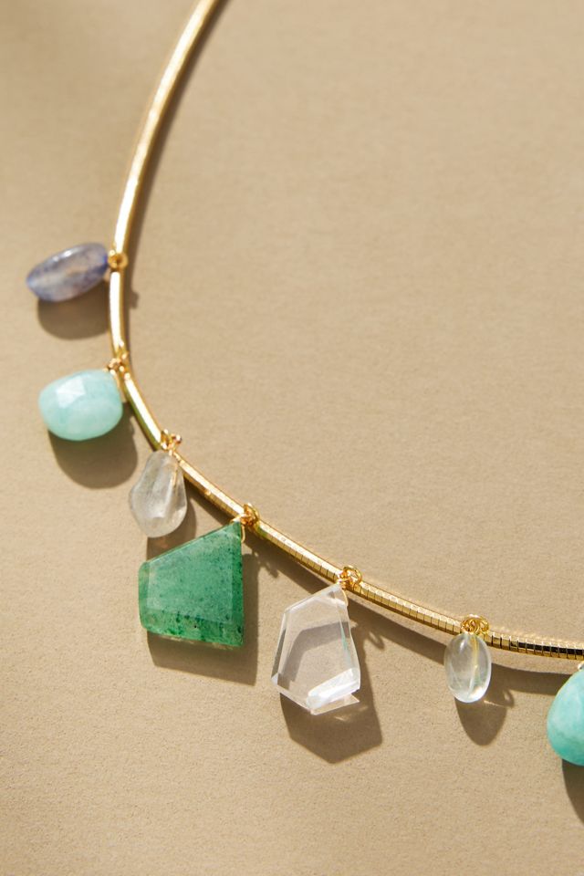 Stone Charm Collar Necklace #1