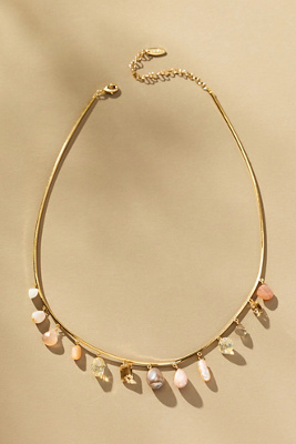 By Anthropologie Stone Charm Collar Necklace