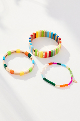 即発! Anthropologie ハンドメイドMorning Dew Bracelet Mixed Metal Beaded Bracelets, Set of 3 | Anthropologie