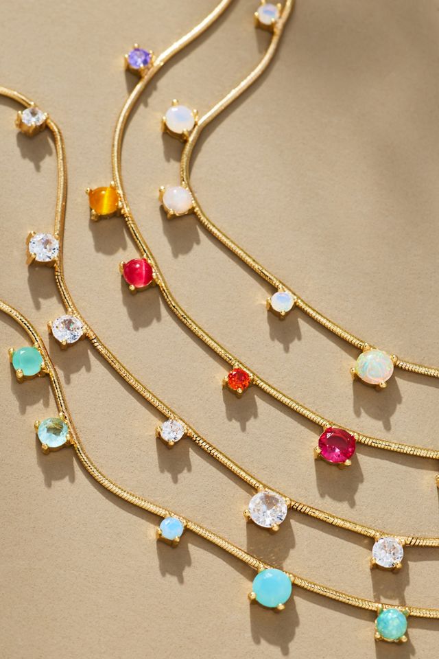 Colorful Crystal Short Necklace #2