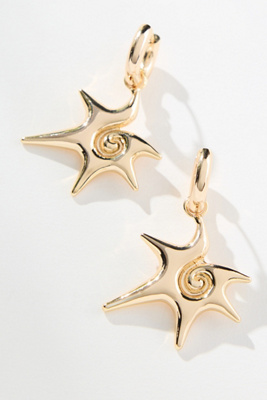 By Anthropologie Icon Charm Huggie Hoop Earrings