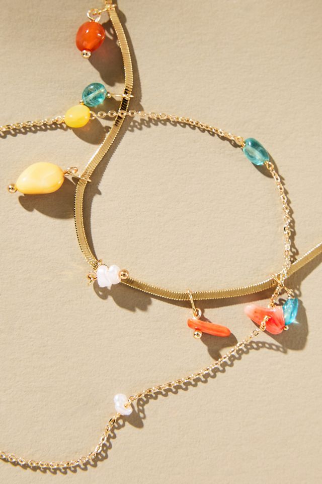 Drippy Charm Anklets, Set of 2 #1
