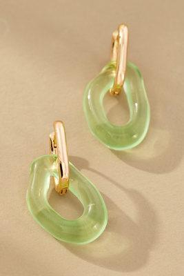 By Anthropologie Lucite Huggie Hoop Earrings
