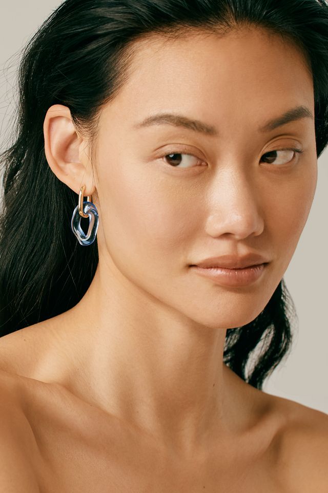 Lucite Huggie Hoop Earrings #1
