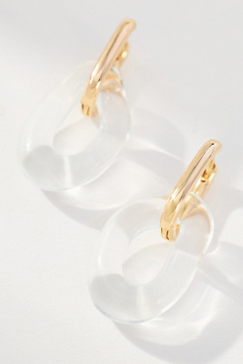 By Anthropologie Lucite Huggie Hoop Earrings