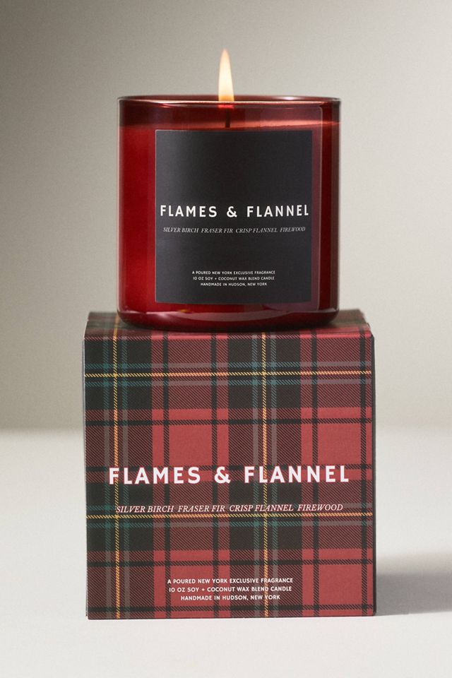 Poured New York Woody Flames & Flannel Boxed Glass Candle #1