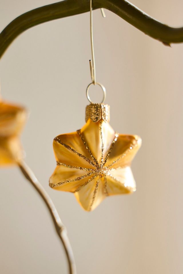 Miniature Faceted Star Glass Ornaments, Set of 12 #1