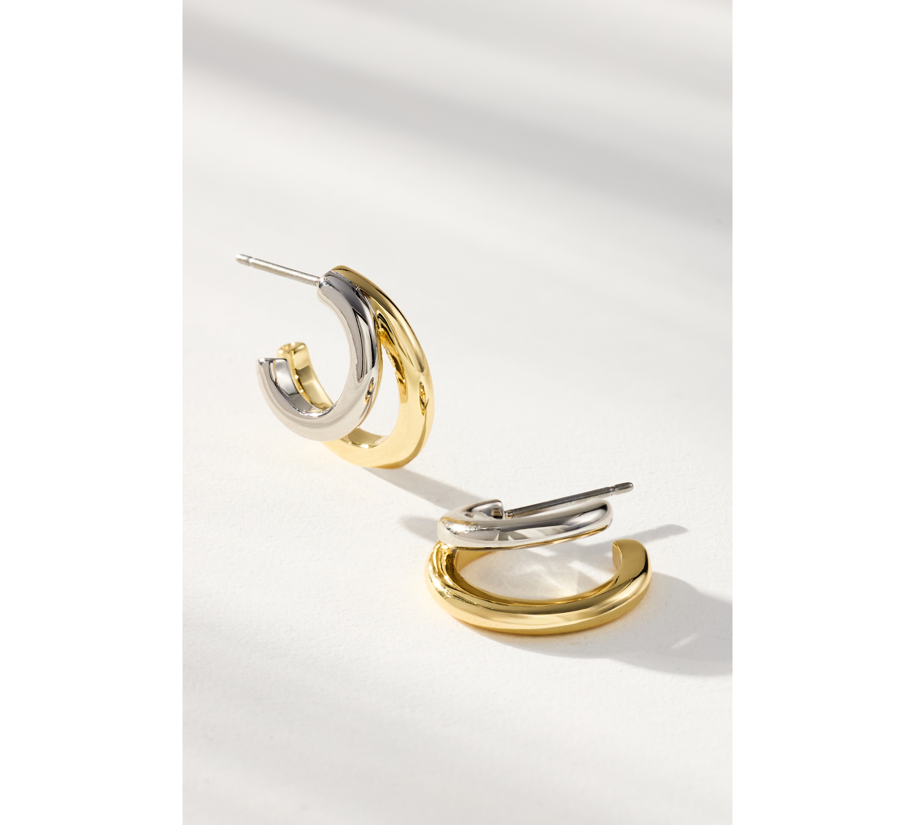 Ana Luisa Scarlett Mixed Metal Double Hoop Earrings